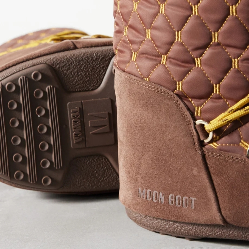 Moon Boot Icon suede quilted snow boots Brown Moon Boots Quilted Moon Boot Quilt - Picture 5 of 16